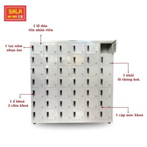 Tủ locker 42 ngăn, tủ locker, tủ sắt locker, tủ sắt locker phù hợp cho văn phòng