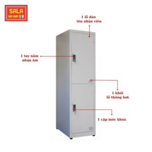 Tủ locker 2 ngăn, tủ locker, tủ sắt locker, tủ sắt locker phù hợp cho văn phòng