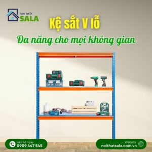 Kệ V lỗ 3 tầng, 1 khoang
