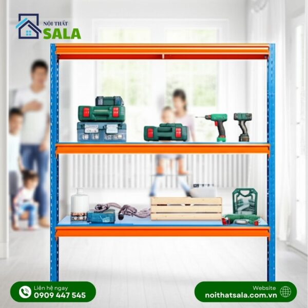 Kệ V lỗ 3 tầng, 1 khoang