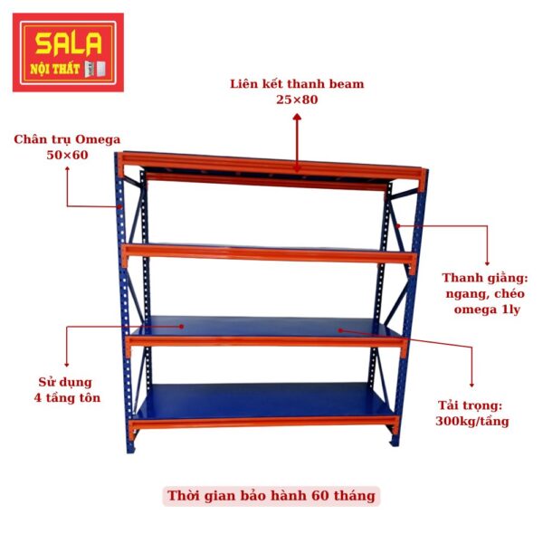KỆ TRUNG TẢI 4 TẦNG