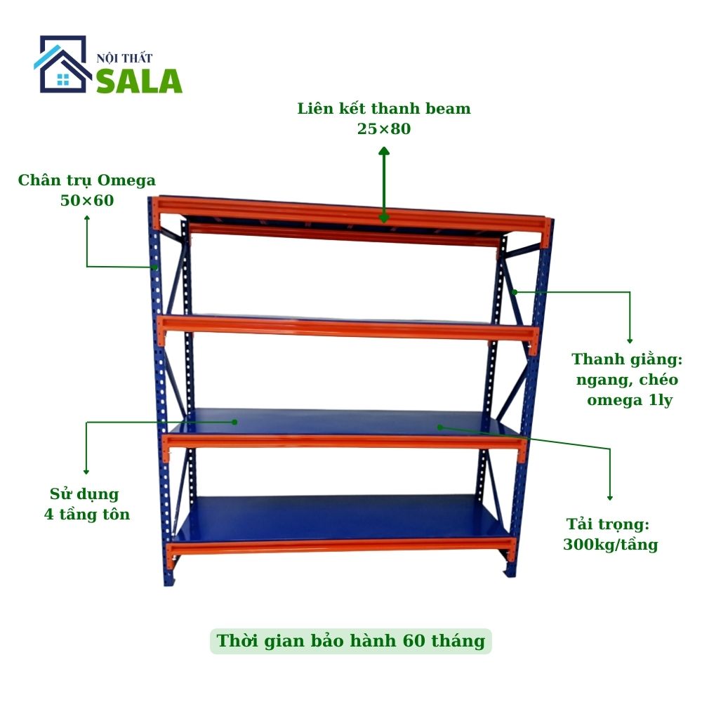KỆ TRUNG TẢI 4 TẦNG