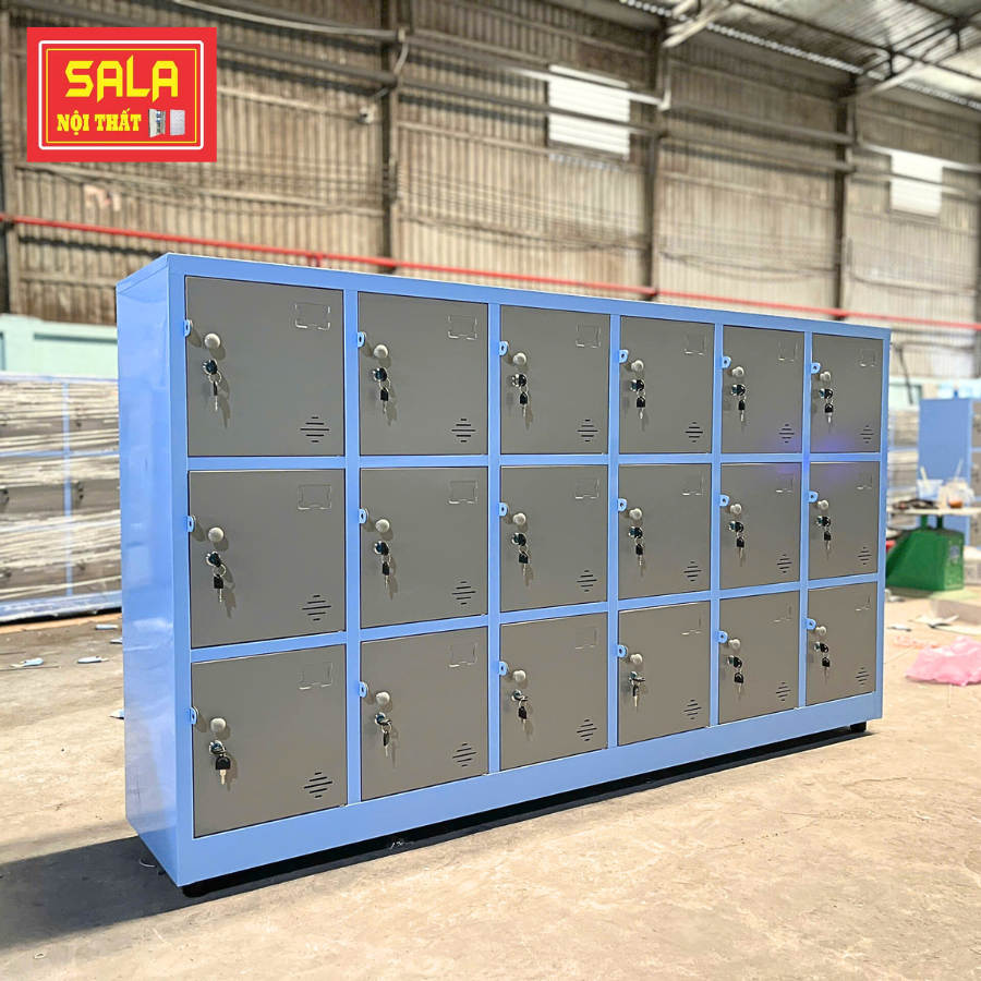 Tủ Locker Sắt 18 Ngăn Cao Cấp