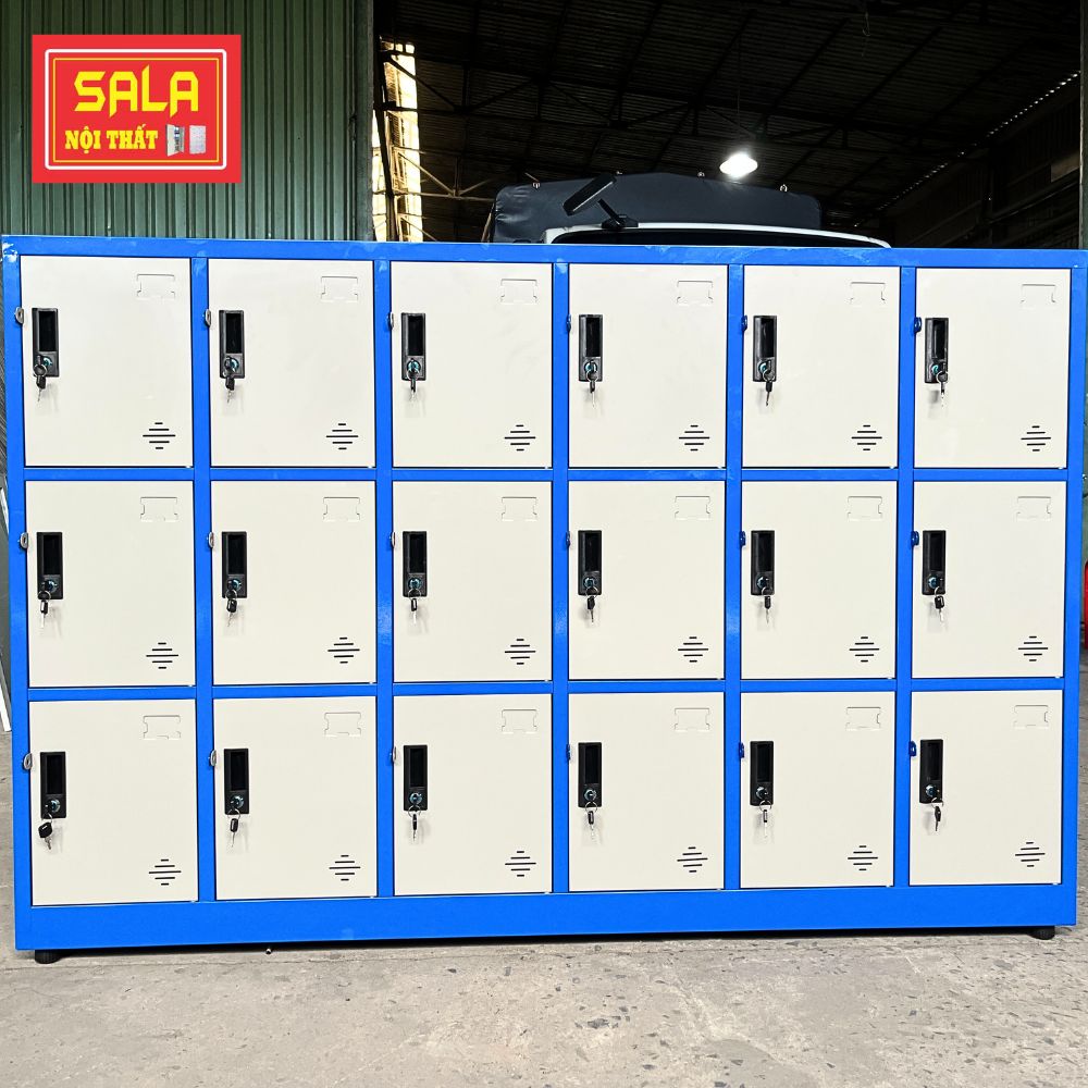 Tủ Locker Sắt 18 Ngăn Cao Cấp