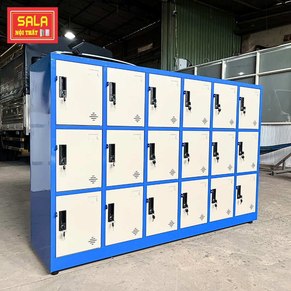 Tủ Locker Sắt 18 Ngăn Cao Cấp