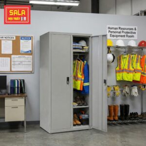 Tủ sắt đựng quần áo: Giải pháp tối ưu khu vực nhân sự & Phòng bảo hộ lao động