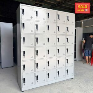 TỦ LOCKER 30 NGĂN CỘT NỔI, tủ sắt locker, tủ sắt văn phòng