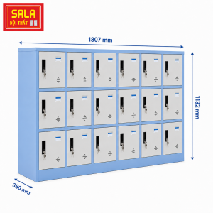 TỦ LOCKER 18 NGĂN ĐỂ ĐỒ CHO HỌC SINH