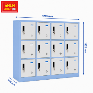 TỦ LOCKER 12 NGĂN ĐỂ ĐỒ CHO HỌC SINH