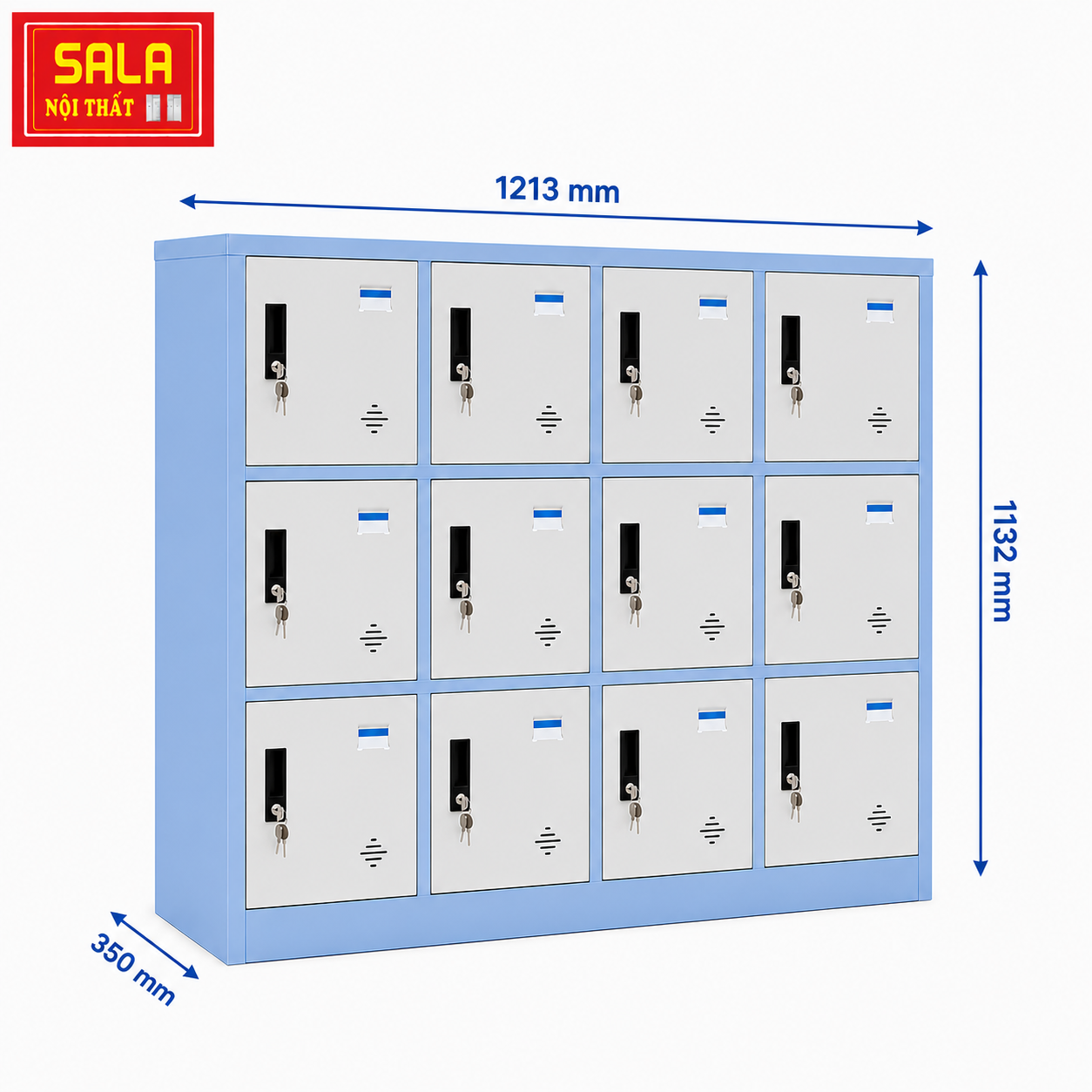 TỦ LOCKER 12 NGĂN ĐỂ ĐỒ CHO HỌC SINH