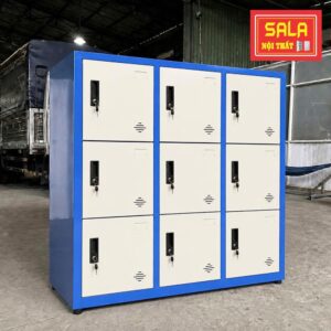 TỦ LOCKER 9 NGĂN ĐỂ ĐỒ CHO HỌC SINH, TỦ SẮT LOCKER, TỦ LOCKER SẮT