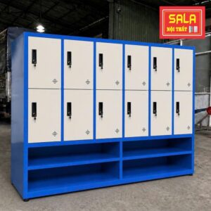 TỦ LOCKER SẮT 12 NGĂN, 4 KHOANG ĐỂ ĐỒ CHO HỌC SINH