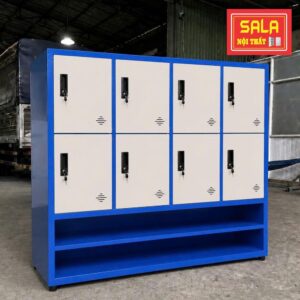 TỦ LOCKER SẮT 8 NGĂN, 2 KHOANG ĐỂ ĐỒ CHO HỌC SINH