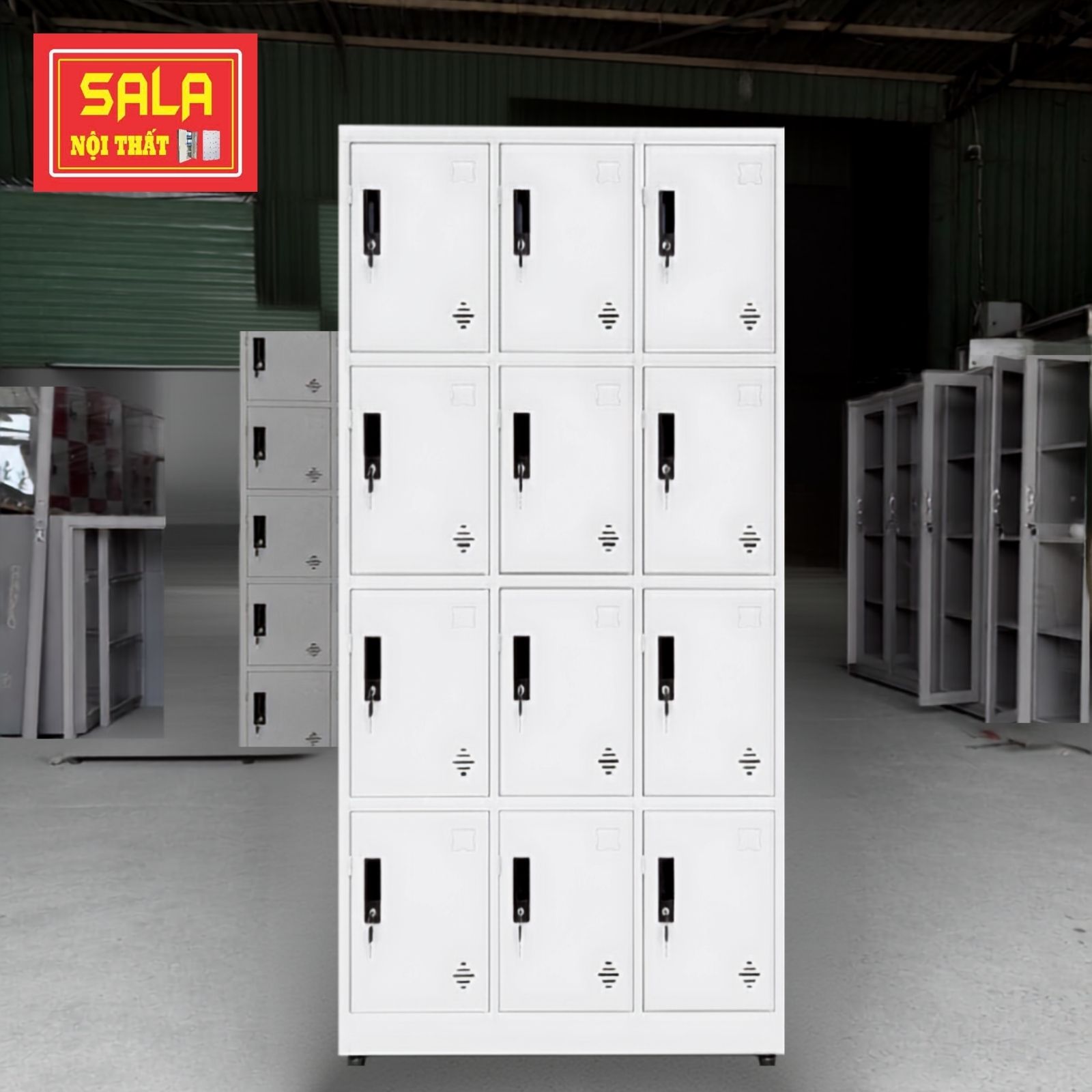 TỦ LOCKER 12 NGĂN CỘT NỔI