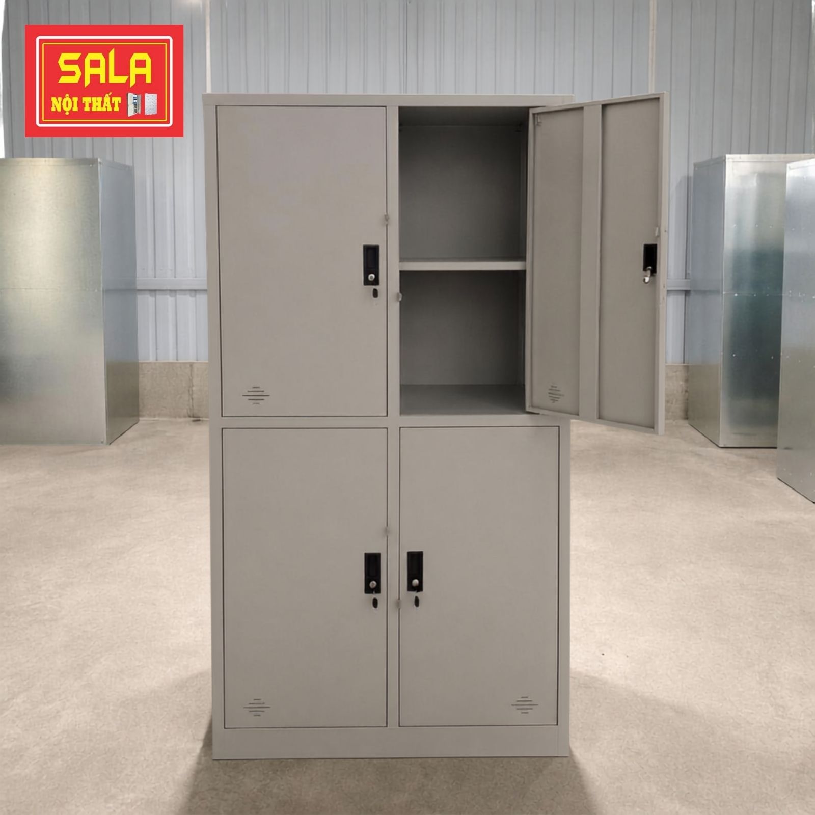 TỦ LOCKER 4 NGĂN CỘT NỔI