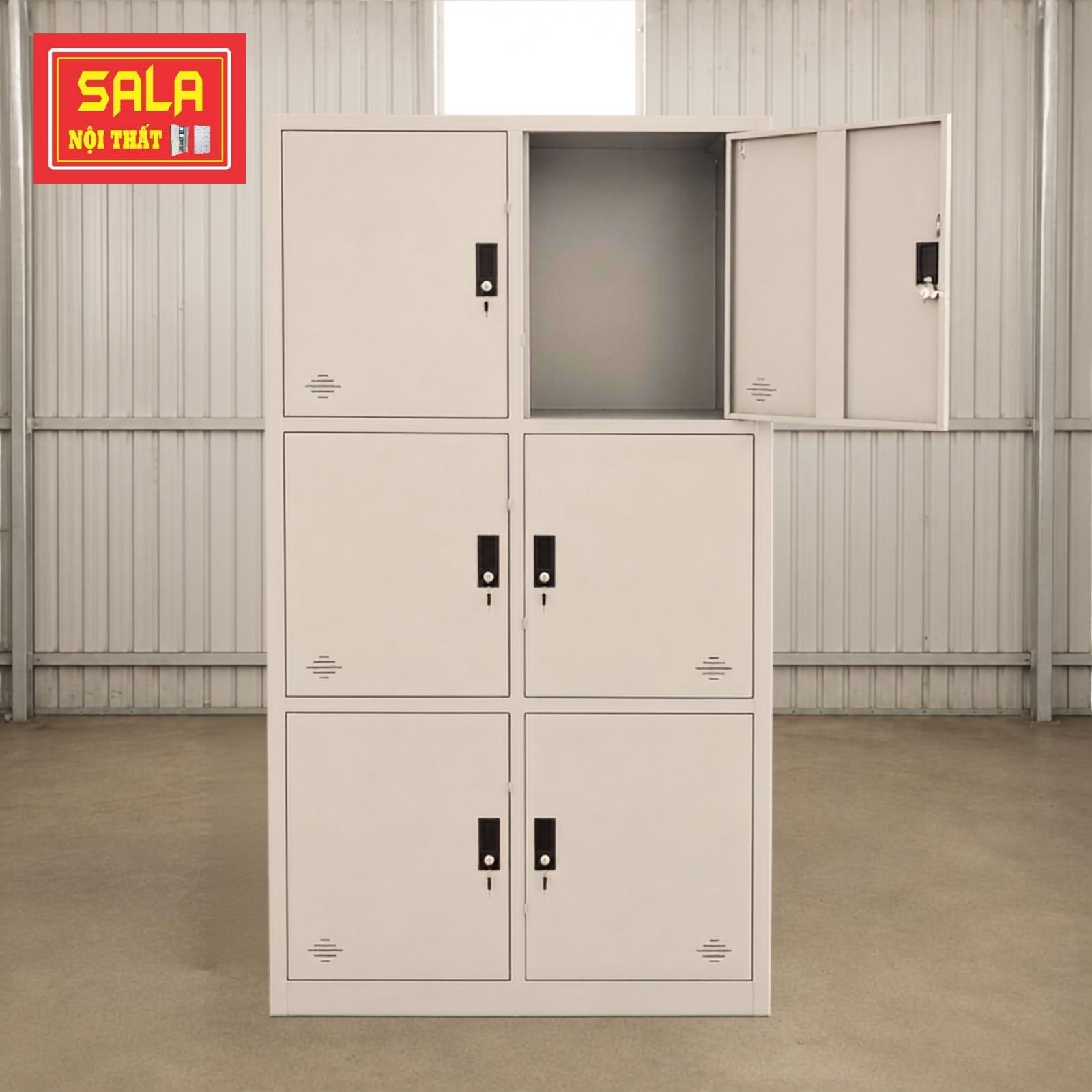 TỦ LOCKER 6 NGĂN CỘT NỔI