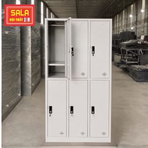TỦ LOCKER 6 NGĂN CỘT NỔI