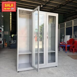 TỦ SẮT 3 CÁNH KÍNH MỞ TRONG SUỐT