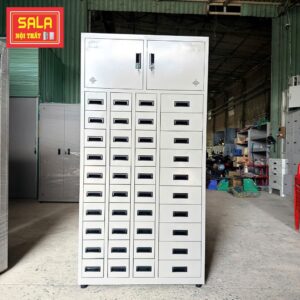 TỦ SẮT 40 HỘC KÉO, 2 CÁNH MỞ TÔN