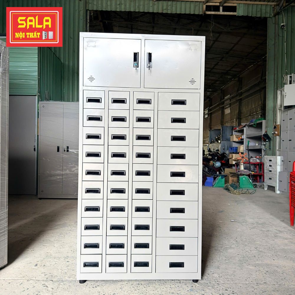 TỦ SẮT 40 HỘC KÉO, 2 CÁNH MỞ TÔN