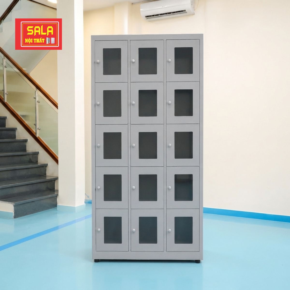 TỦ LOCKER SẮT 15 CÁNH MICA