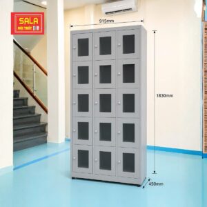tủ locker sắt 15 cánh mica