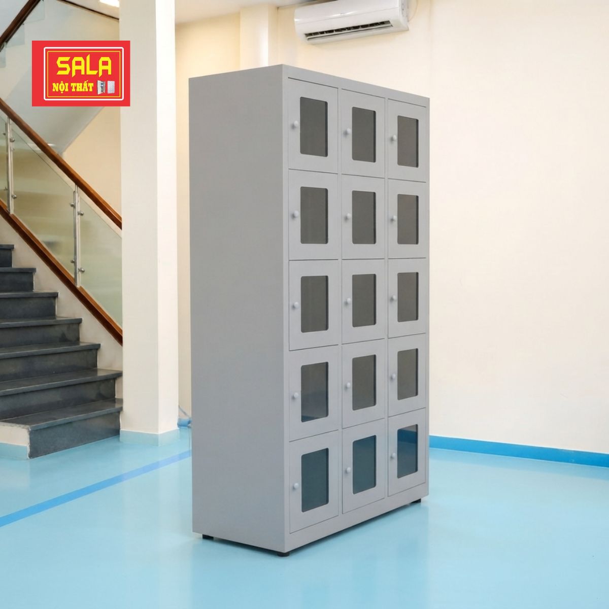 TỦ LOCKER SẮT 15 CÁNH MICA